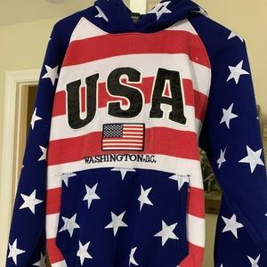 Hoodie Patriotic USA Washington DC Hoodie Size Small